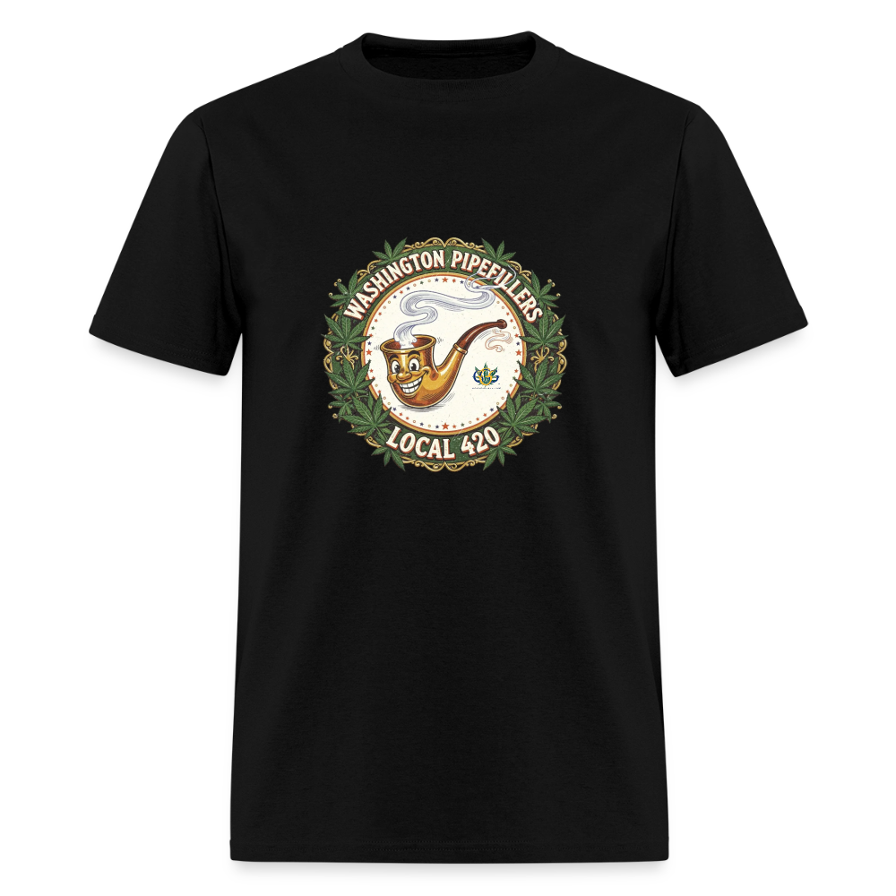 WASHINGTON PIPEFILLERS LOCAL 420 Men's T-Shirt - black