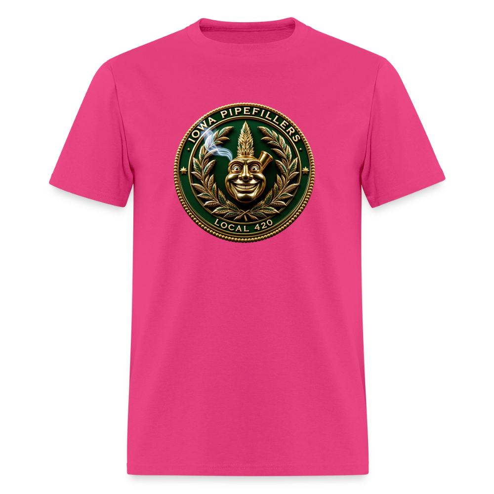 IOWA PIPEFILLERS LOCAL 420 F/B DESIGN Men's T-Shirt - fuchsia
