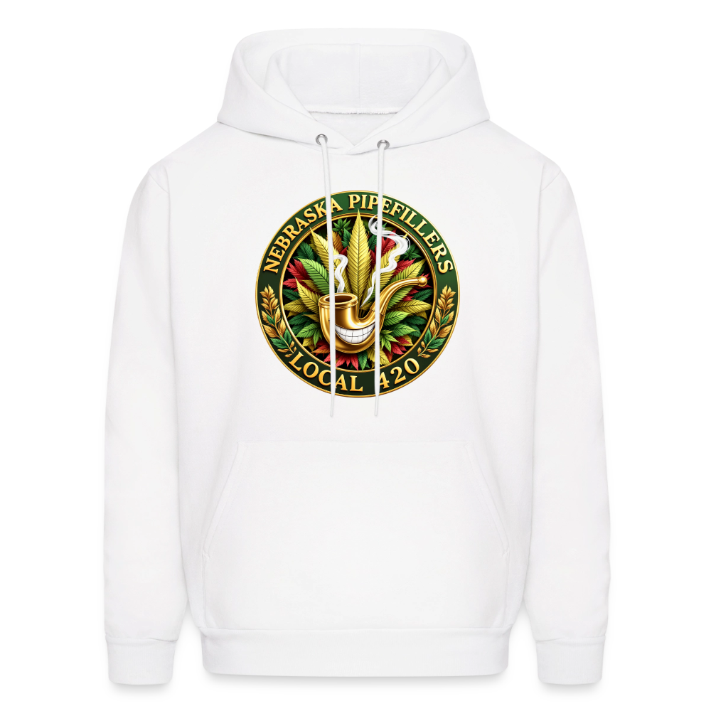 NEBRASKA PIPEFILLERS LOCAL 420 F/B DESIGNS Men's Hoodie - white