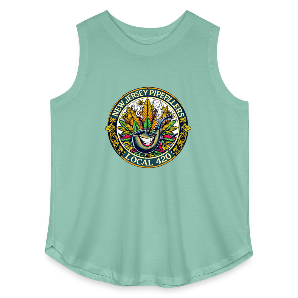 NEW JERSEY PIPEFILLERS LOCAL 420 Women's Curvy Relaxed Tank Top - saltwater