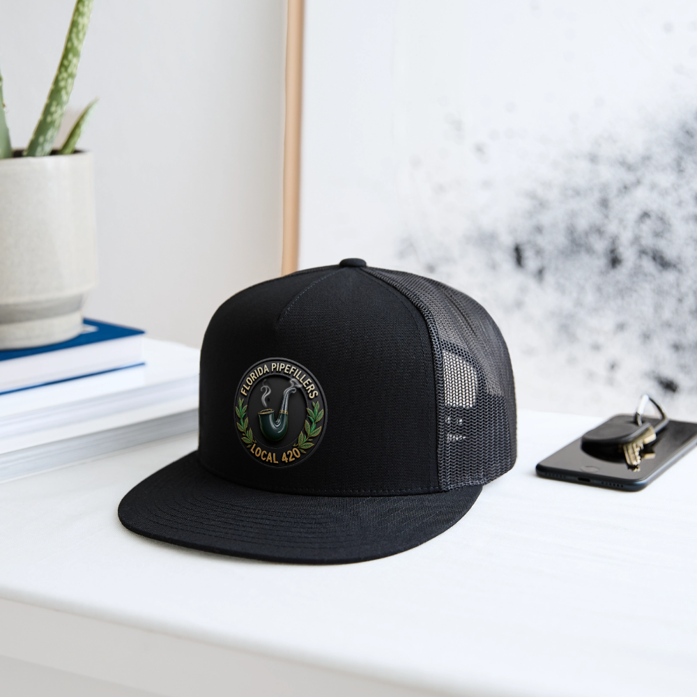FLORIDA PIPEFILLERS LOCAL 420 Trucker Hat - black/black