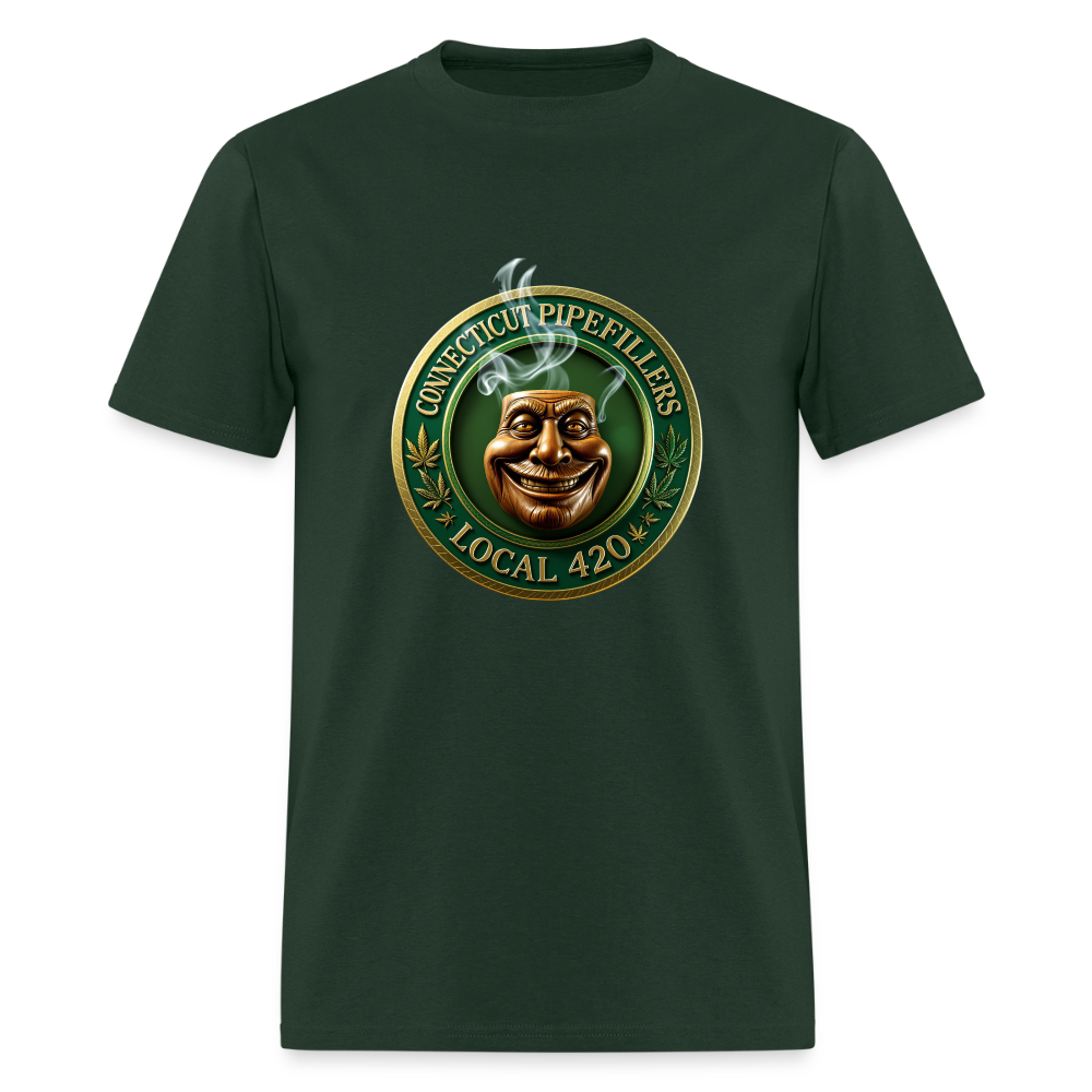 CONNECTICUT PIPEFILLERS LOCAL 420 DESIGN Men's T-Shirt - forest green