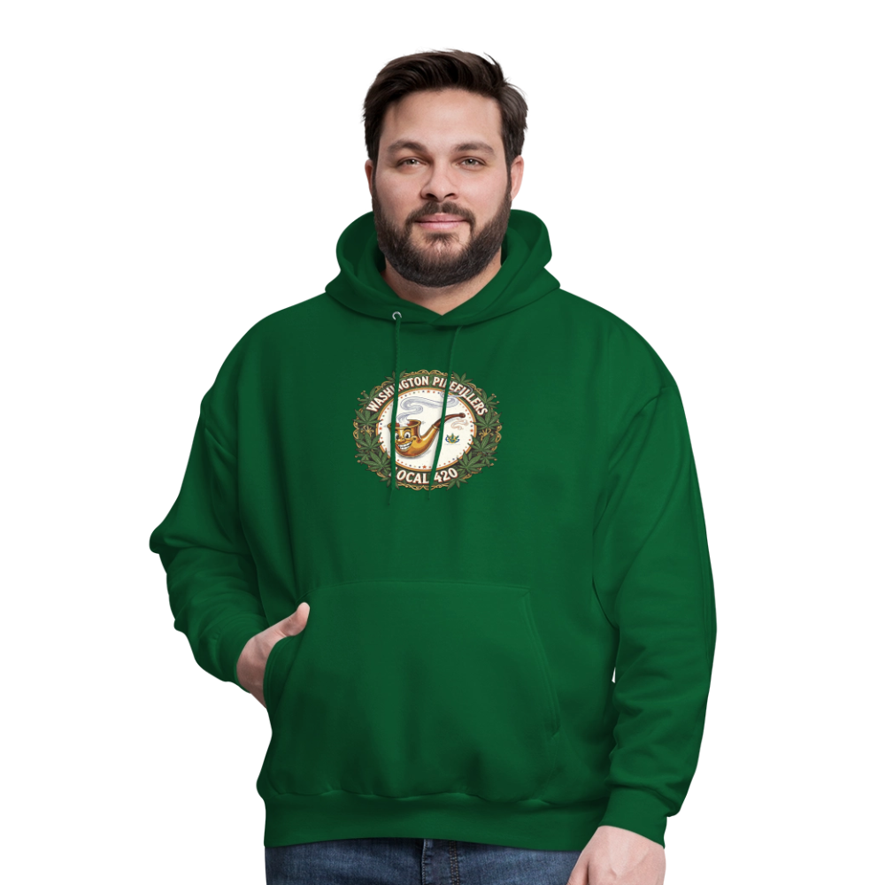 WASHINGTON PIPEFILLERS LOCAL 420 Men's Hoodie - forest green
