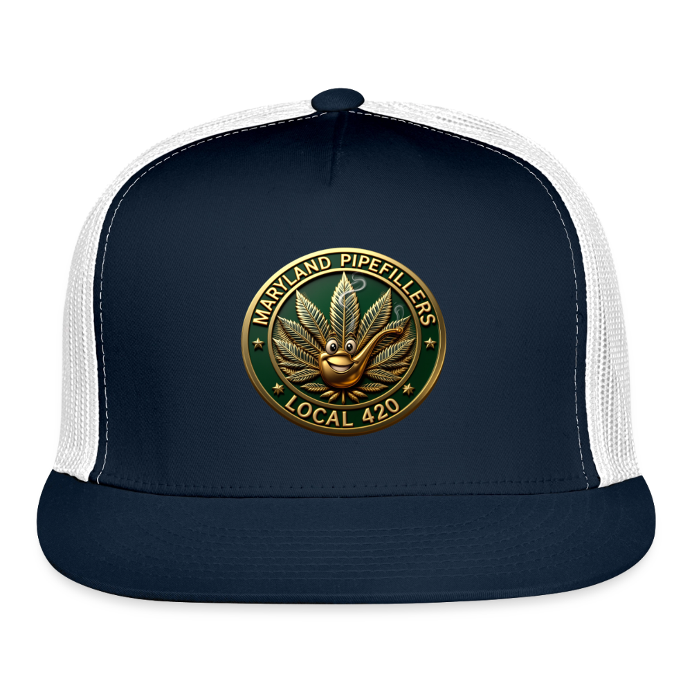 MARYLAND PIPEFILLERS LOCAL 420 Trucker Hat - navy/white