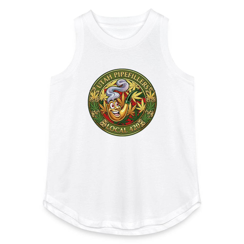 UTAH PIPEFILLERS LOCAL 420 Women's Relaxed Tank Top - white