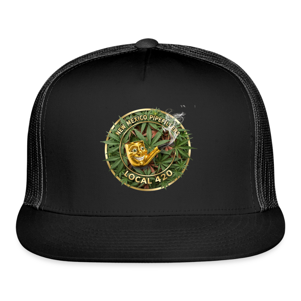 NEW MEXICO PIPEFILLERS LOCAL 420 Trucker Hat - black/black