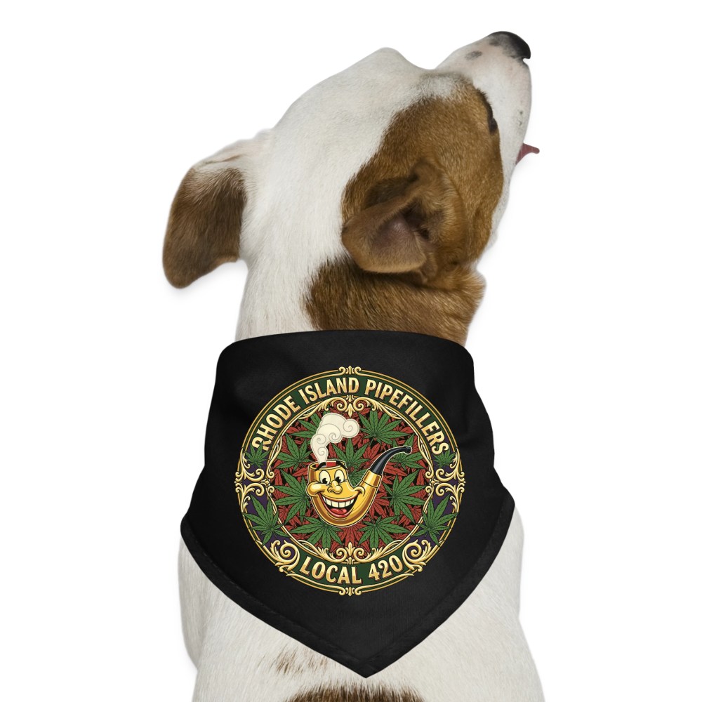 TEXAS PIPEFILLERS LOCAL 420 Union Dog Bandana - black
