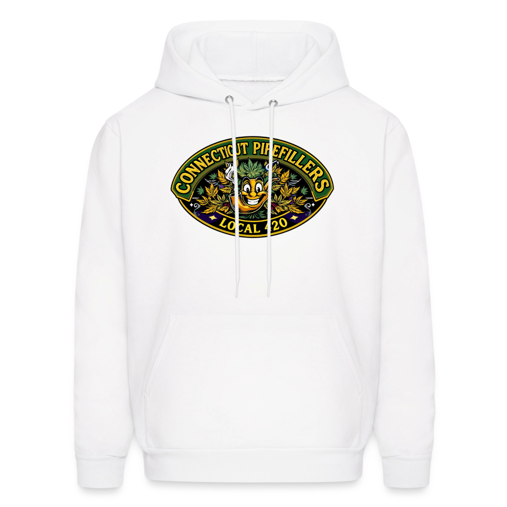 CONNECTICUT PIPEFILLERD LOCAL 420 F/B DESIGN Men's Hoodie - white