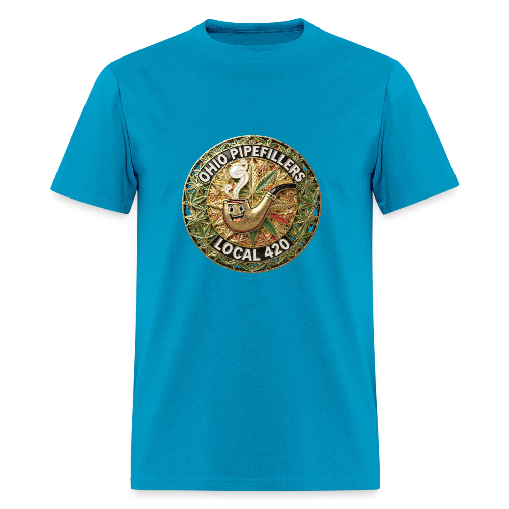 OHIO PIPEFILLERS LOCAL 420  F/B DESIGNS Men's T-Shirt - turquoise