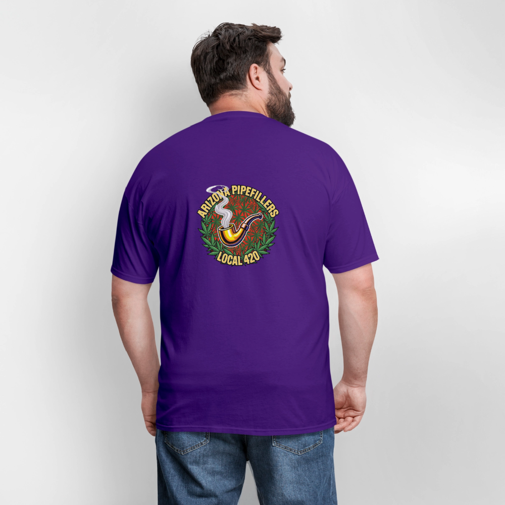 ARIZONA PIPEFILLERS LOCAL 420  F/B DESIGN Men's T-Shirt - purple
