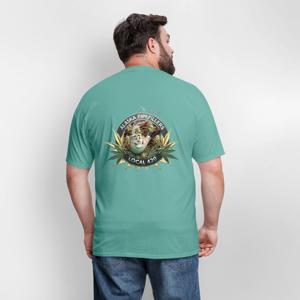 ALASKA PIPEFILLERS LOCAL 420 F/B DESIGN Men's T-Shirt - aquatic