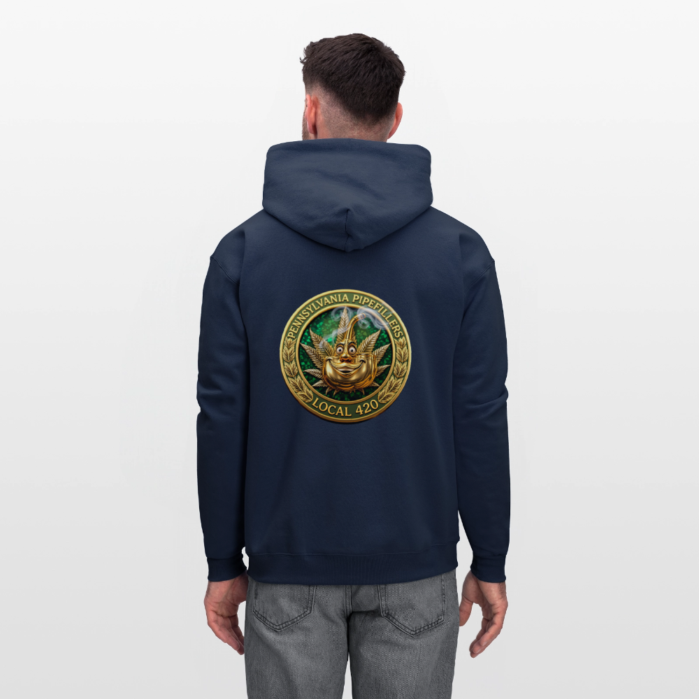 PENNSYLVANIA PIPEFILLERS LOCAL 420 F/B DESIGNS Men's Hoodie - navy