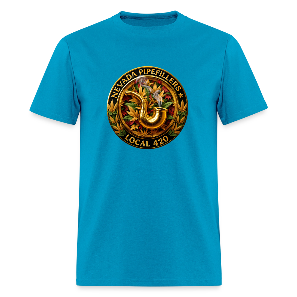 NEVADA PIPEFILLERS LOCAL 420 F/B DESIGN Men's T-Shirt - turquoise