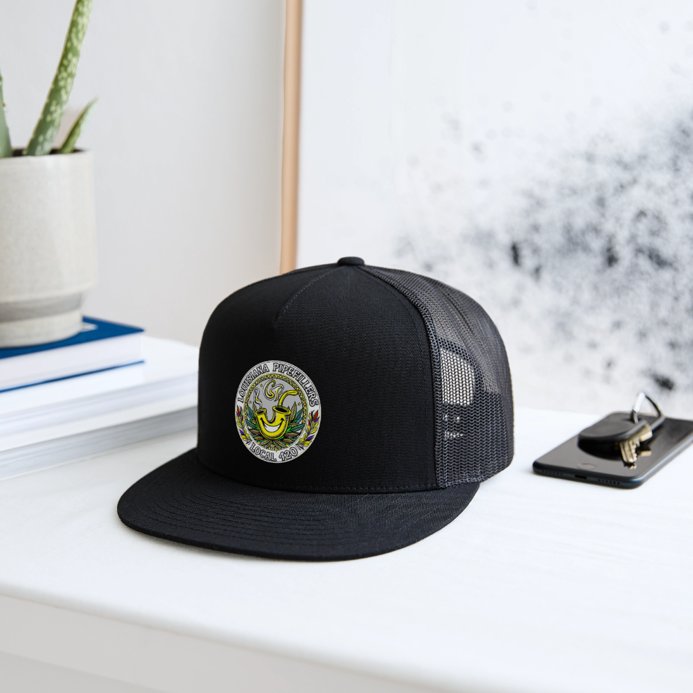 LOUISIANA PIPEFILLERS LOCAL 420 Trucker Hat - black/black