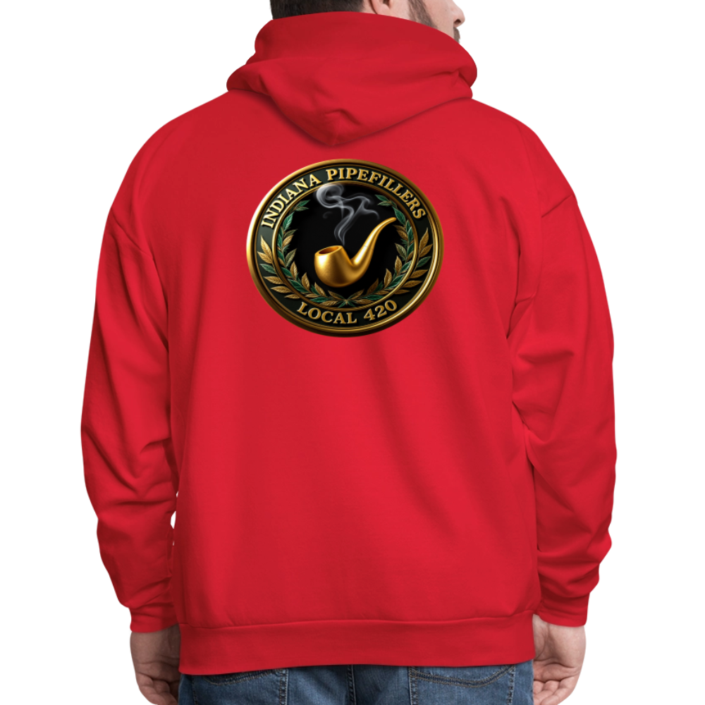 INDIANA PIPEFILLERS LOCAL 420 F/B DESIGN Men's Hoodie - red