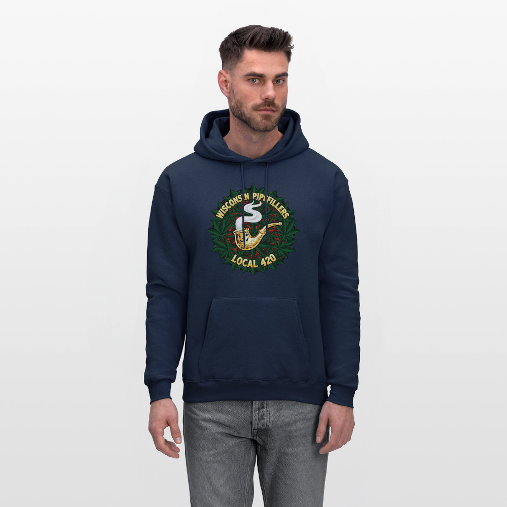 WISCONSIN PIPEFILLERS LOCAL 420 Men's Hoodie - navy