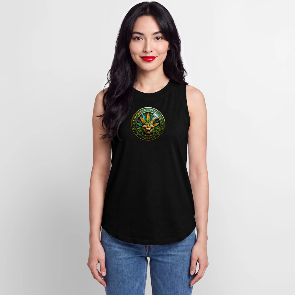 LOUISIANA PIPEFILLERS LOCAL 420 Women's Relaxed Tank Top - black