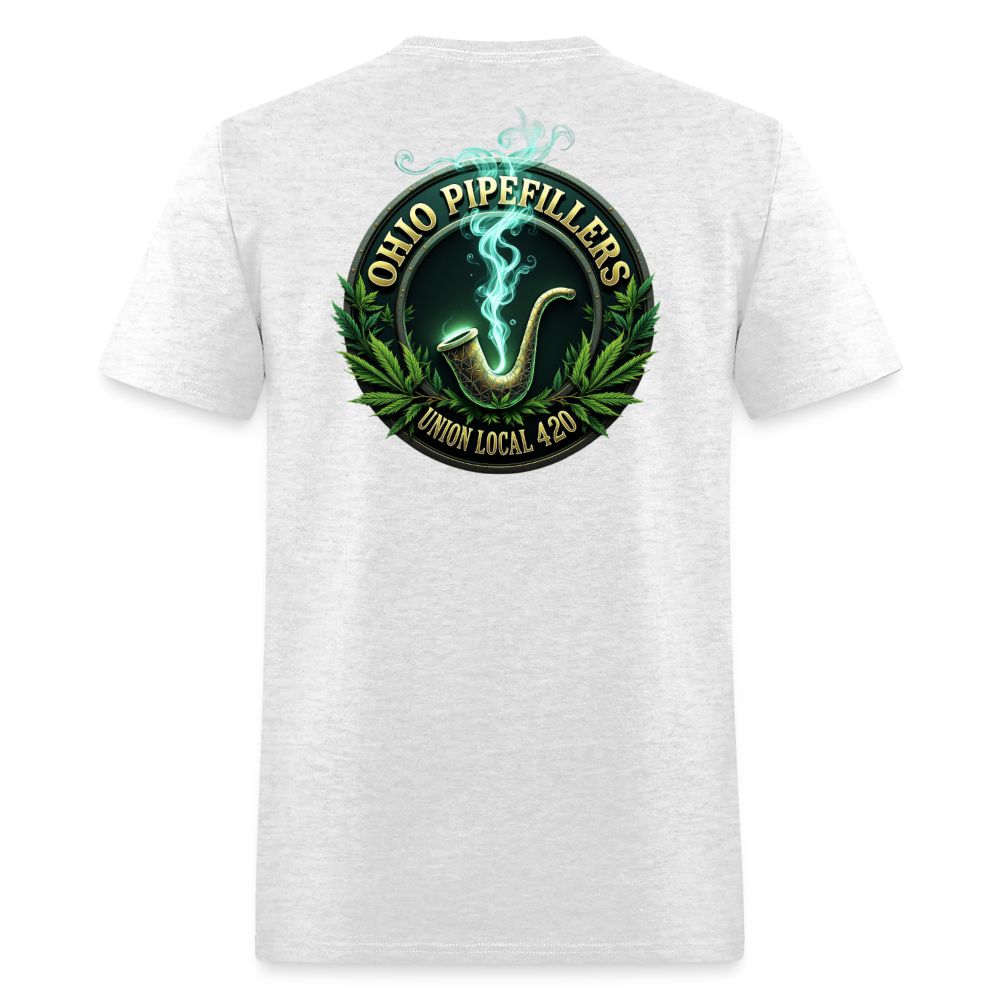 OHIO PIPEFILLERS UNION LOCAL 420 F/B DESIGNS Men's T-Shirt - light heather gray
