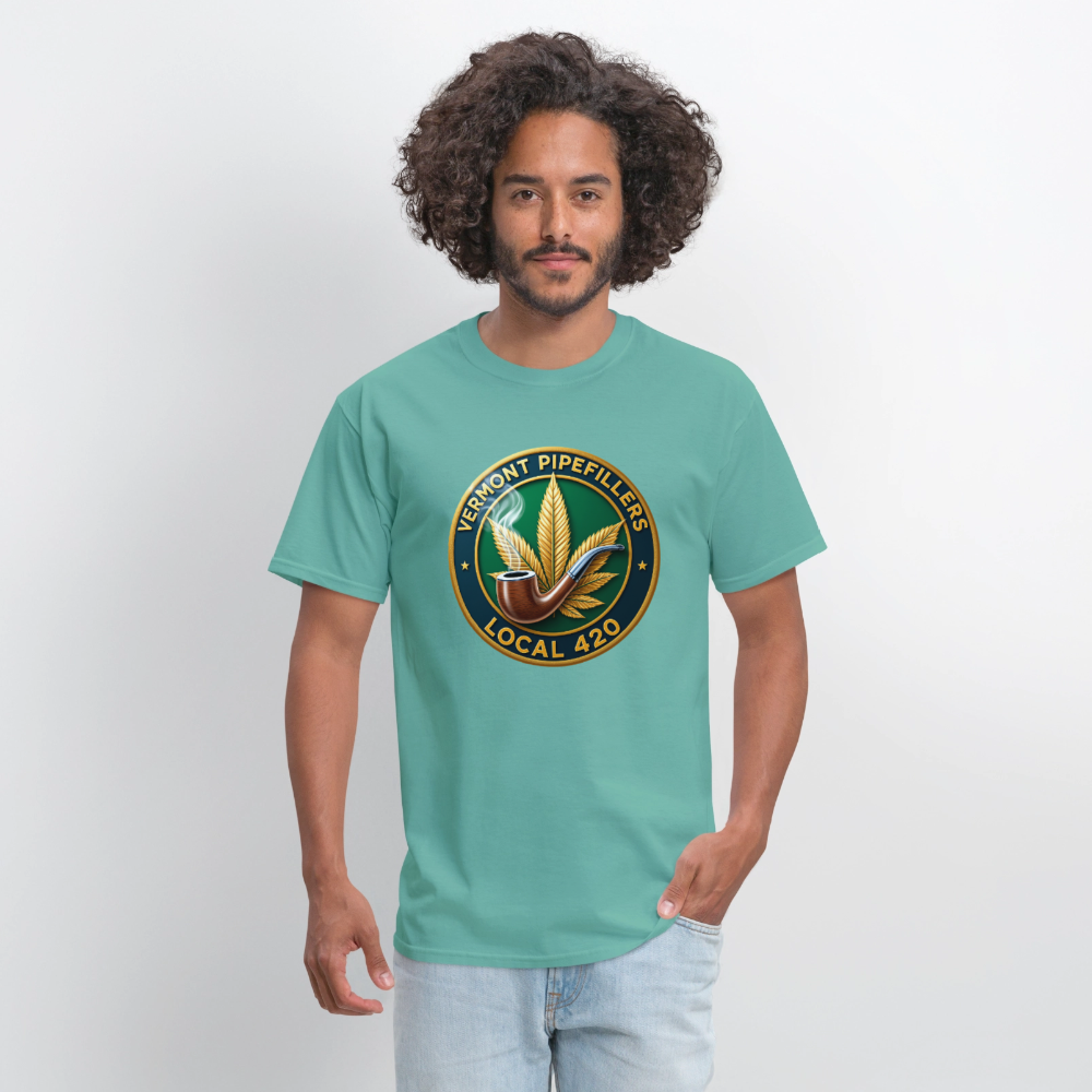 VERMONT PIPEFILLERS LOCAL 420 Men's T-Shirt - aquatic