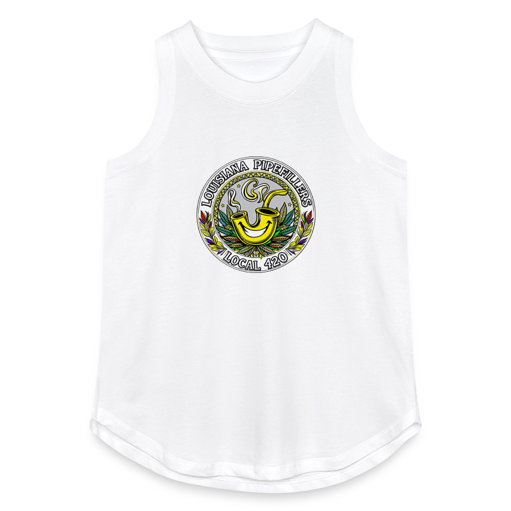 LOUISIANA PIPEFILLERS LOCAL 420 Women's Relaxed Tank Top - white