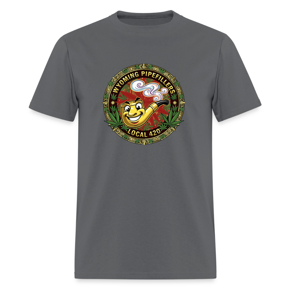 WYOMING PIPEFILLERS LOCAL 420 Men's T-Shirt - charcoal