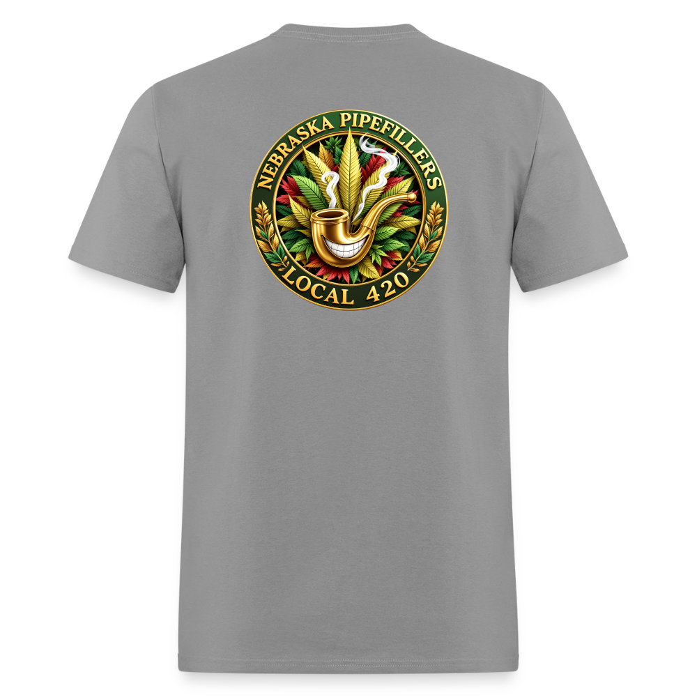 NEBRASKA PIPEFILLERS LOCAL 420 F/B DESIGNS Men's T-Shirt - rock