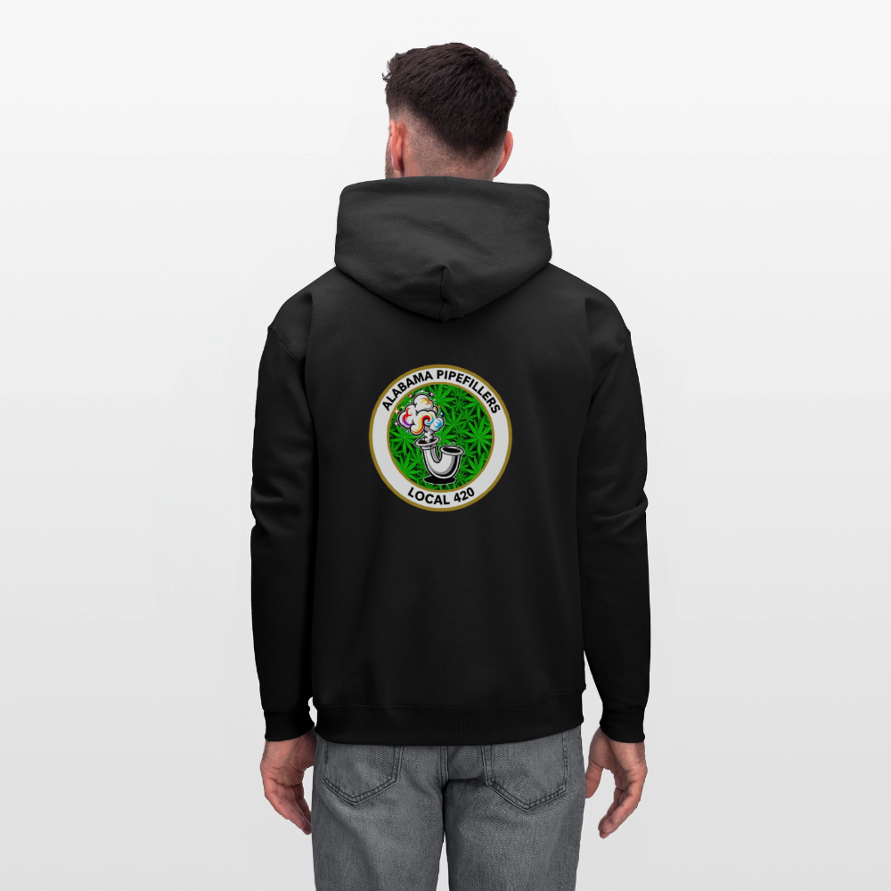 ALABAMA PIPEFILLERS LOCAL 420 F/B EM-BLEMS Men's Hoodie - black