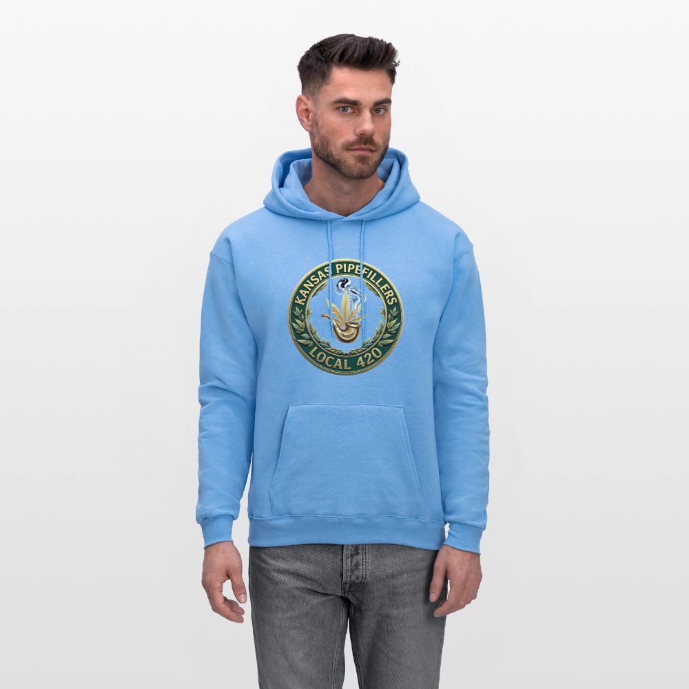 KANSAS PIPEFILLERS LOCAL 420 F/B DESIGNS Men's Hoodie - carolina blue