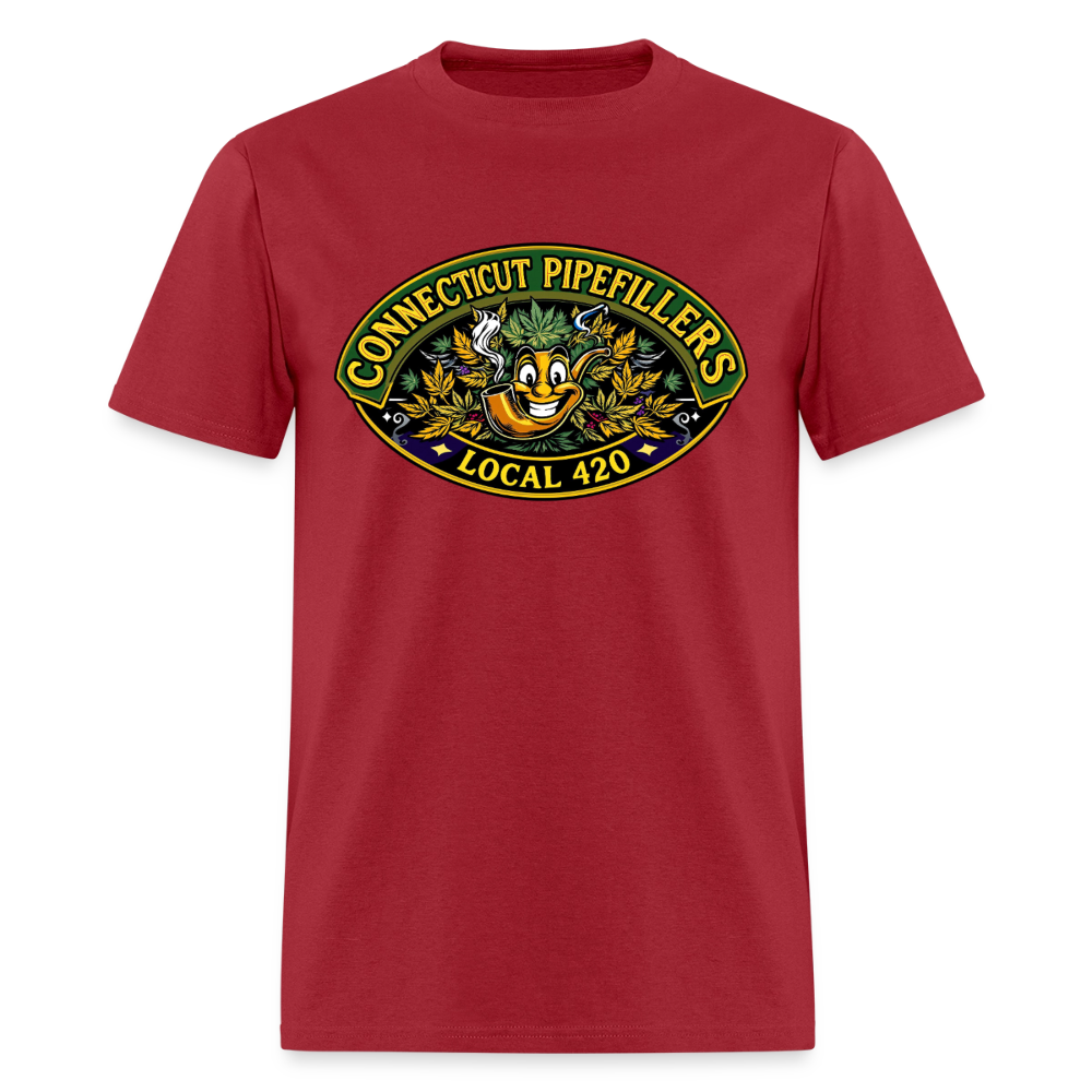CONNECTICUT PIPEFILLERD LOCAL 420 F/B DESIGN Men's T-Shirt - true red