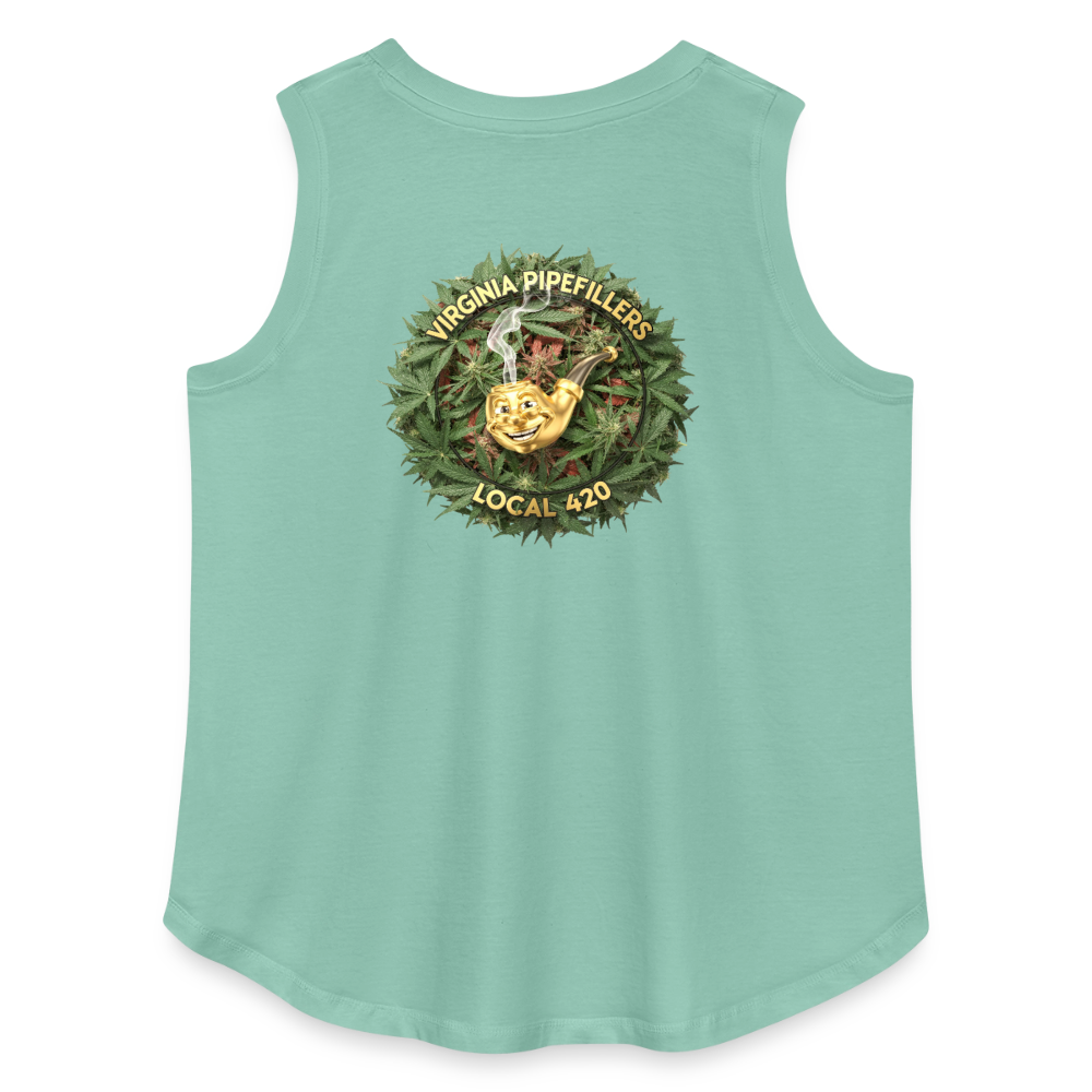 VIRGINIA PIPEFILLERS LOCAL 420 F/B DESIGN Women's Curvy Relaxed Tank Top - saltwater