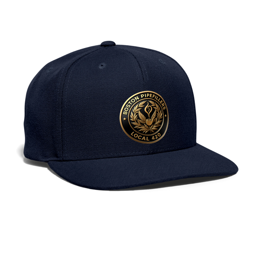 BOSTON PIPEFILLERS UNION LOCAL 420 Snapback Baseball Cap - navy