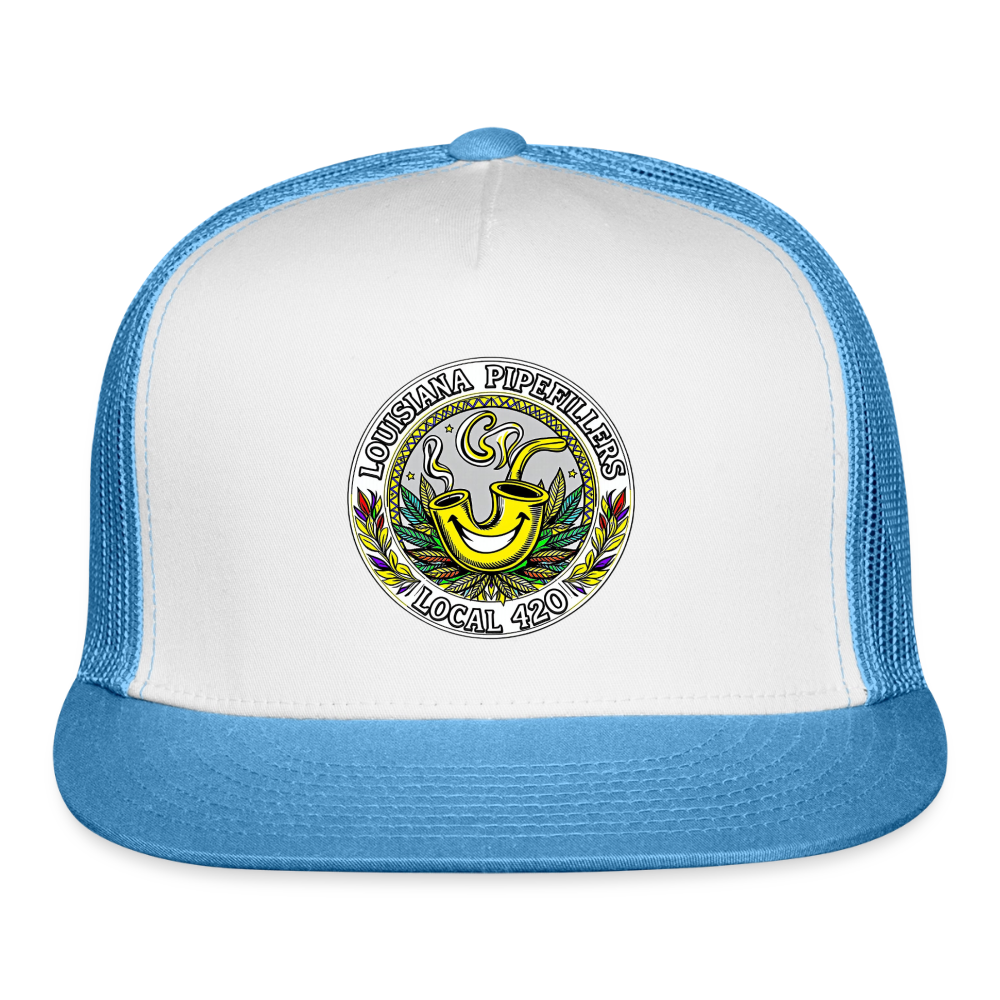 LOUISIANA PIPEFILLERS LOCAL 420 Trucker Hat - white/blue