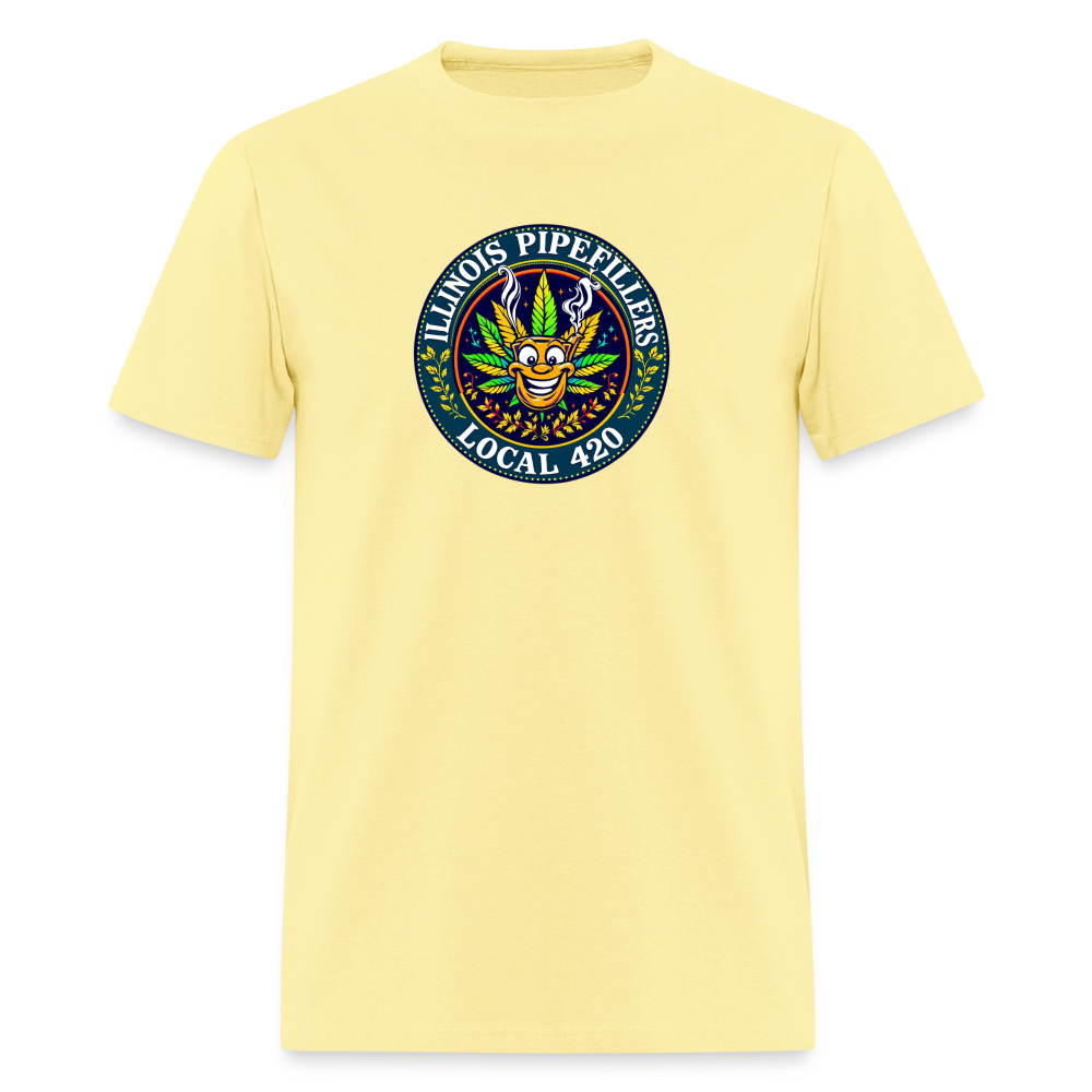 ILLINOIS PIPEFILLERS LOCAL 420 Men's T-Shirt - cornsilk
