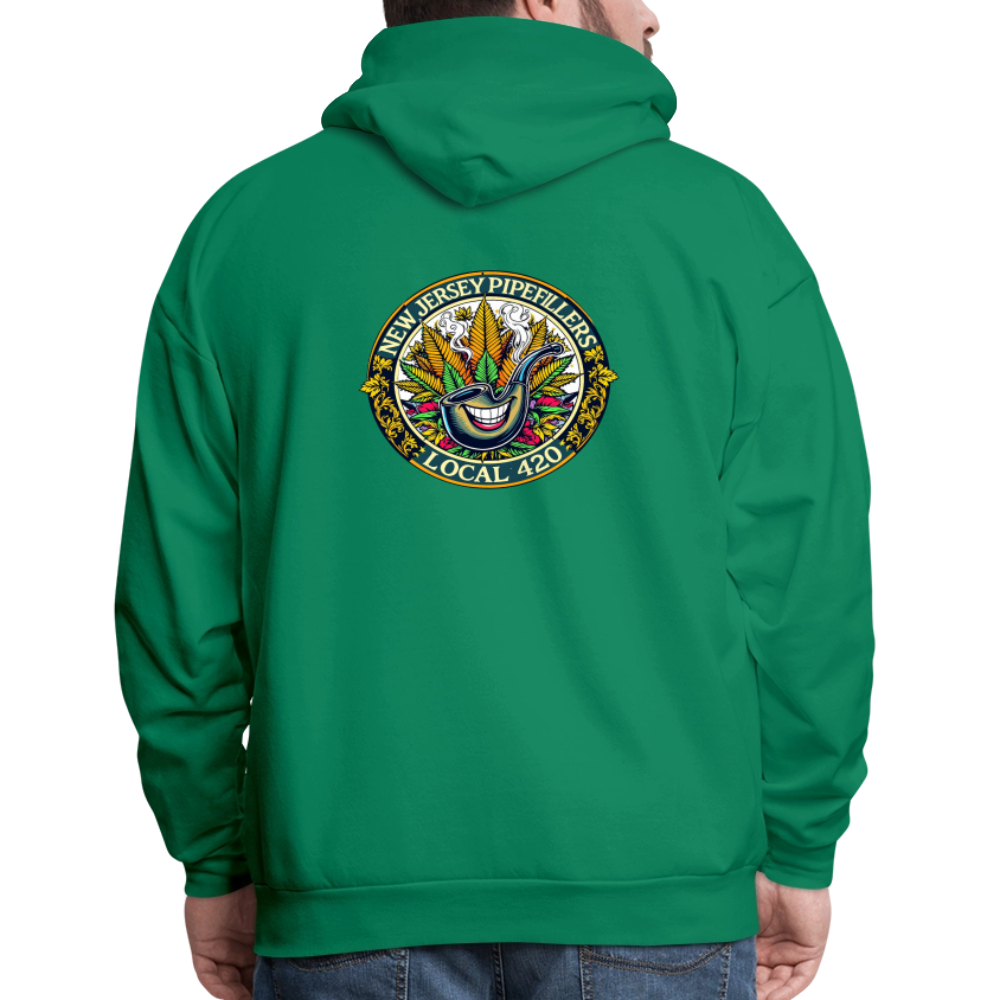NEW JERSEY PIPEFILLERS LOCAL 420 F/B DESIGN Men's Hoodie - kelly green