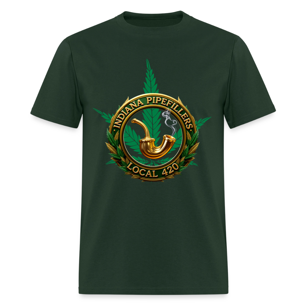 INDIANA PIPEFILLERS LOCAL 420 Men's T-Shirt - forest green