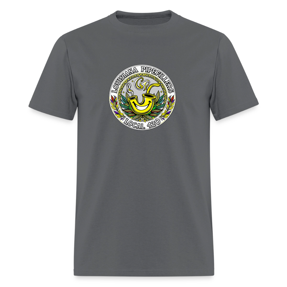 LOUISIANA PIPEFILLERS LOCAL 420 Men's T-Shirt - charcoal