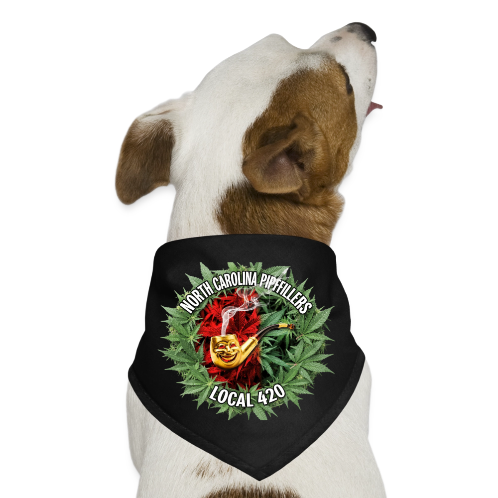 NORTH CAROLINA PIPEFILLERS LOCAL 420 Union Dog Bandana - black
