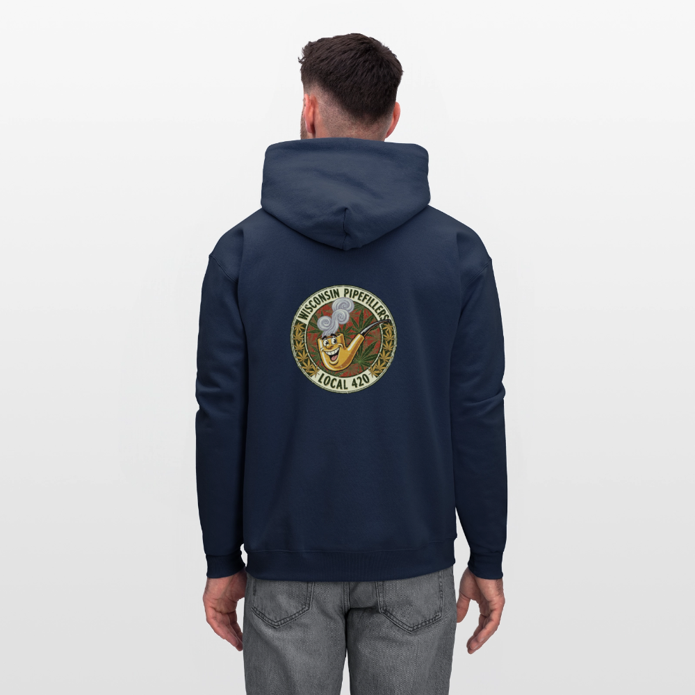 WISCONSIN PIPEFILLERS LOCL 420 F/B DESIGN Men's Hoodie - navy