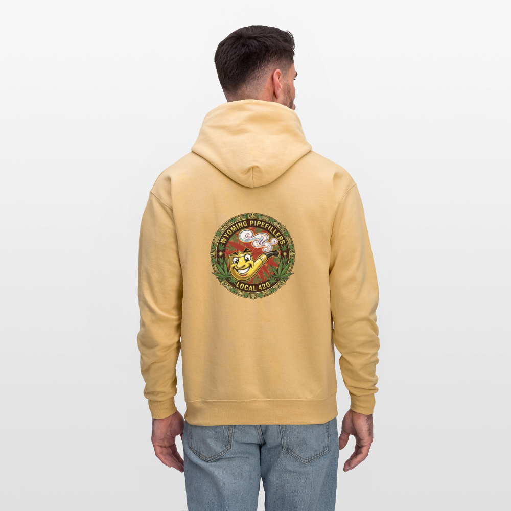 WYOMING PIPEFILLERS LOCAL 420 F/B DESIGN Men's Hoodie - light gold 