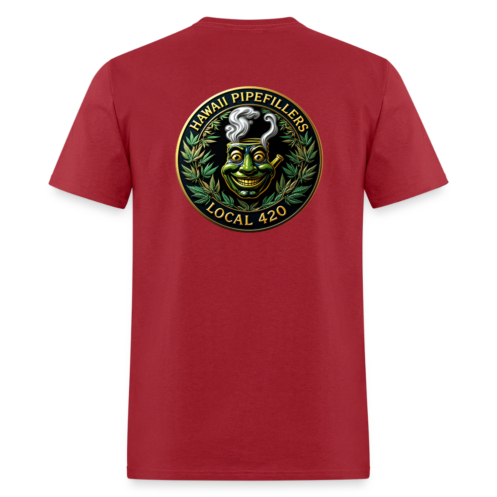 HAWAII PIPEFILLERS LOCAL 420 F/B DESIGN  Men's T-Shirt - true red