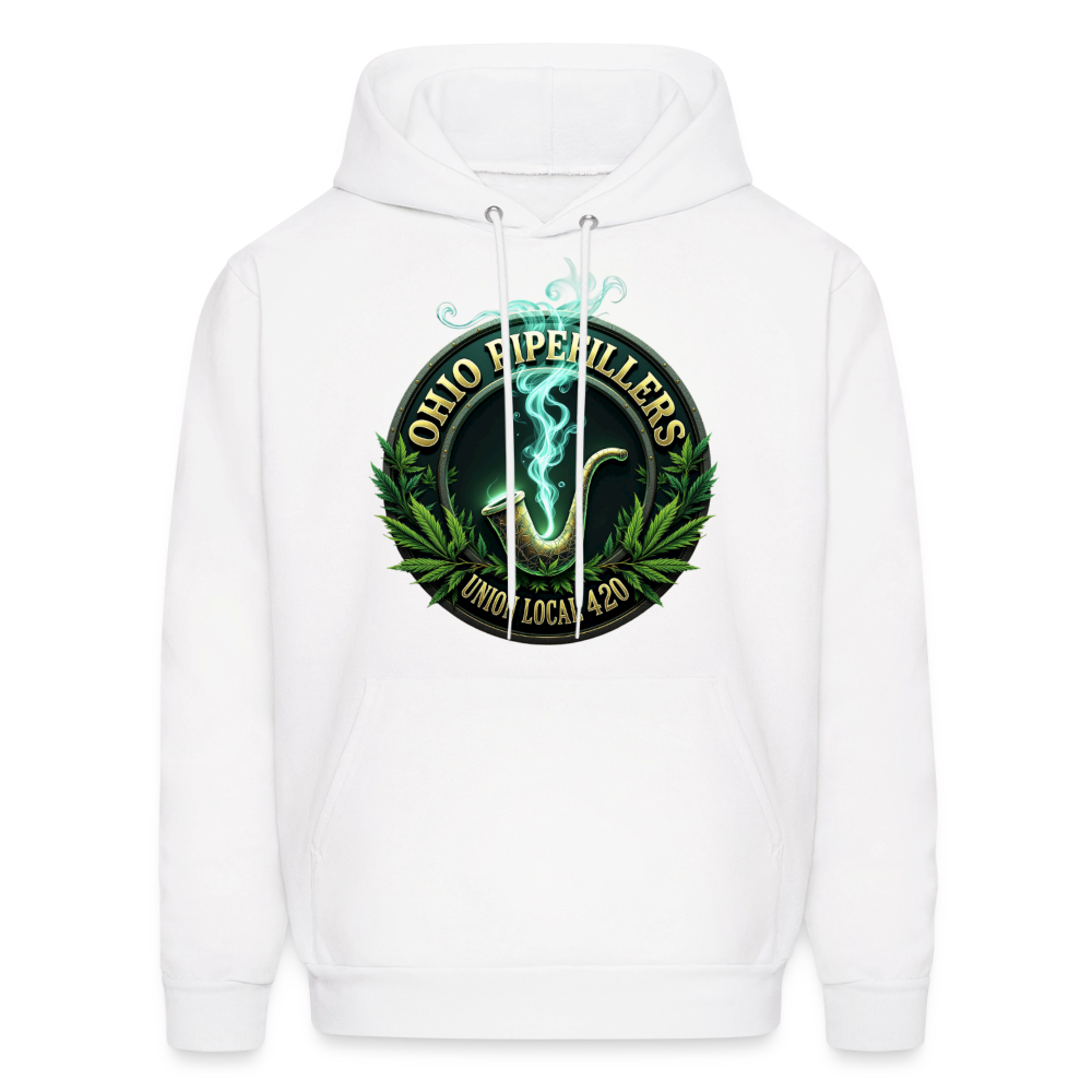 OHIO PIPEFILLERS UNION LOCAL 420 Men's Hoodie - white