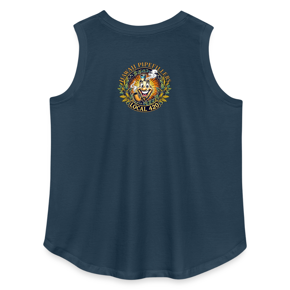 HAWAII PIPEFILLERS LOCAL 420 F/B DESIGN Women's Curvy Relaxed Tank Top - denim
