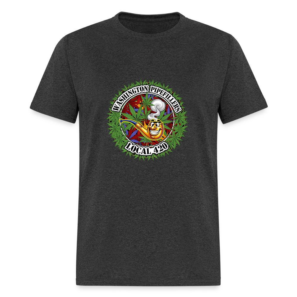 WASHINGTON PIPEFILLERS LOCAL 420 Men's T-Shirt - heather black