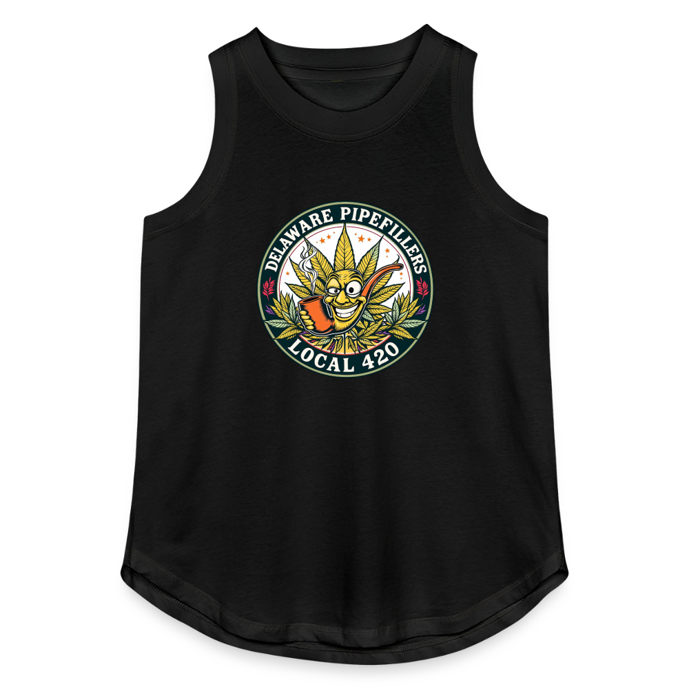 DELAWARE PIPEFILLERS LOCAL 420 Women's Relaxed Tank Top - black