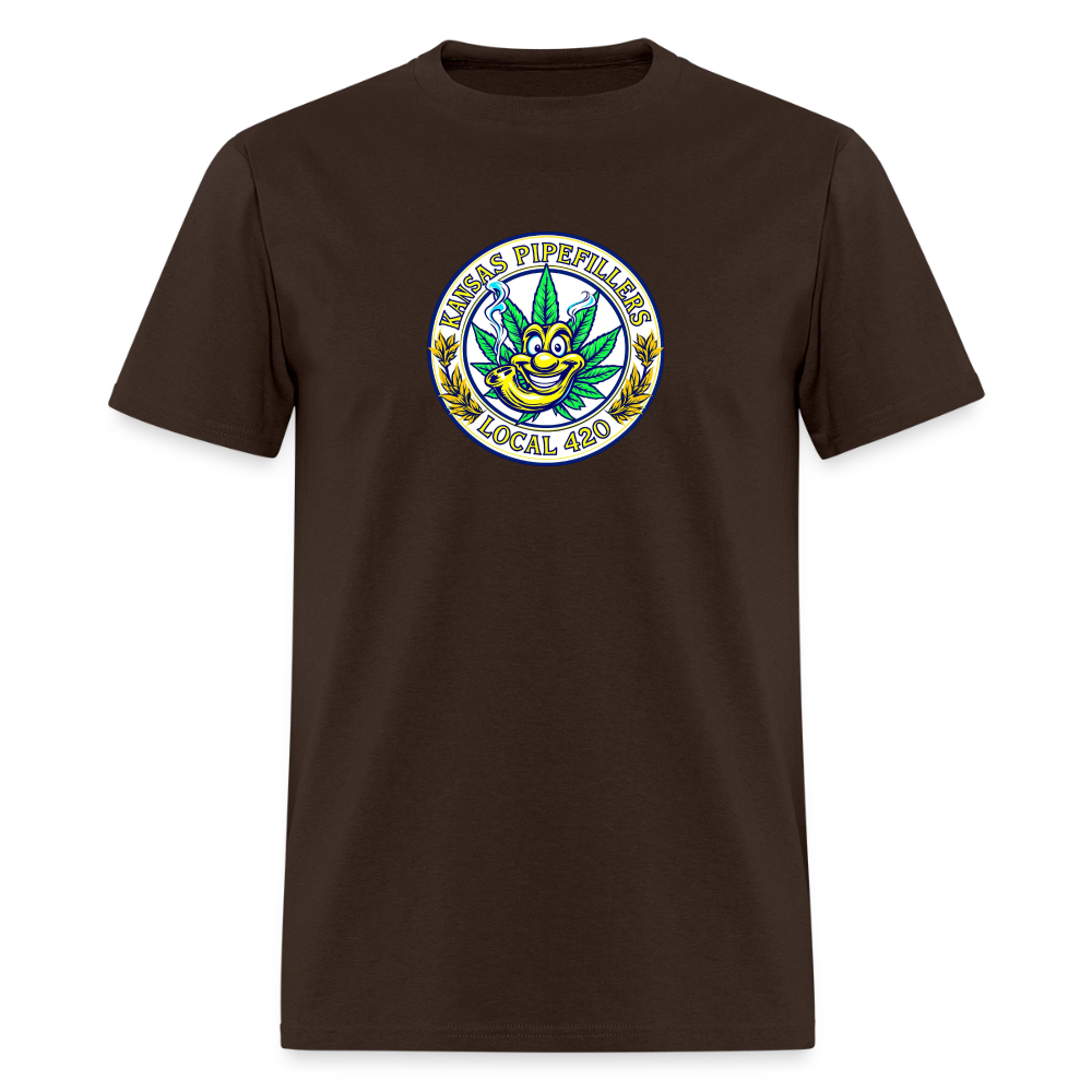 KANSAS PIPEFILLERS LOCAL 420 Men's T-Shirt - brown