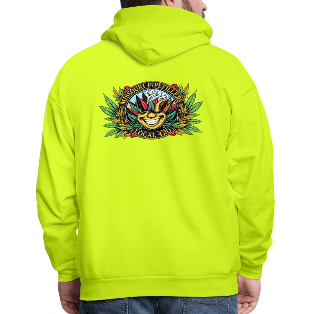 MISSOURI PIPEFILLERS LOCAL 420  F/B DESIGNS Men's Hoodie - safety green