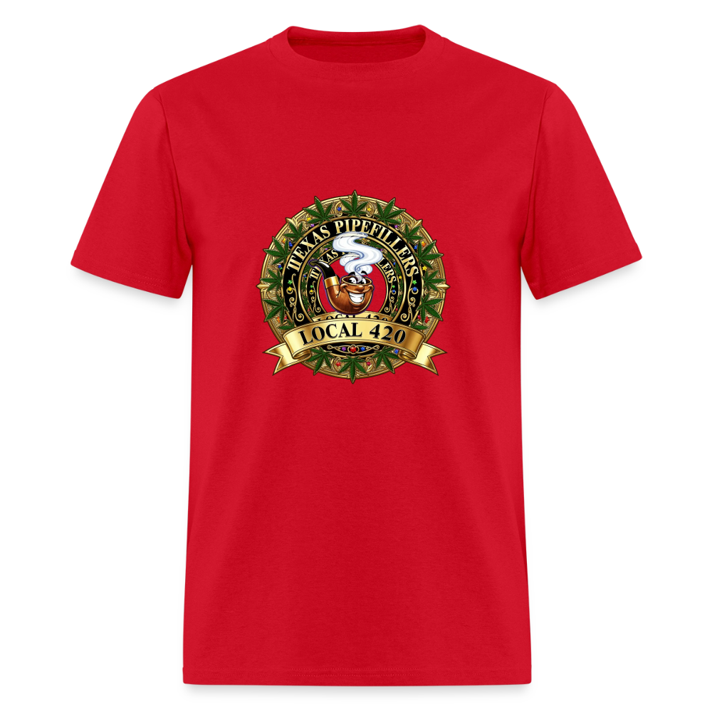 TEXAS PIPEFILLERS LOCAL 420 Men's T-Shirt - red