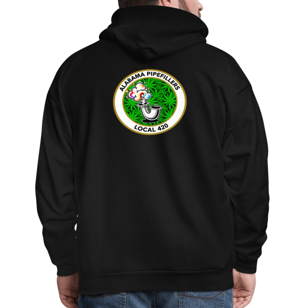 ALABAMA PIPEFILLERS LOCAL 420 F/B EM-BLEMS Men's Hoodie - black
