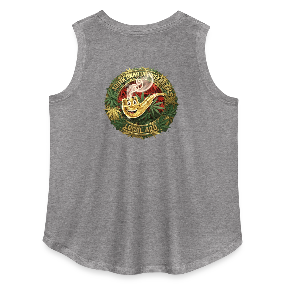 SOUTH DAKOTA PIPEFILLERS LOCAL 420  F/B DESIGN Women's Curvy Relaxed Tank Top - granite heather 