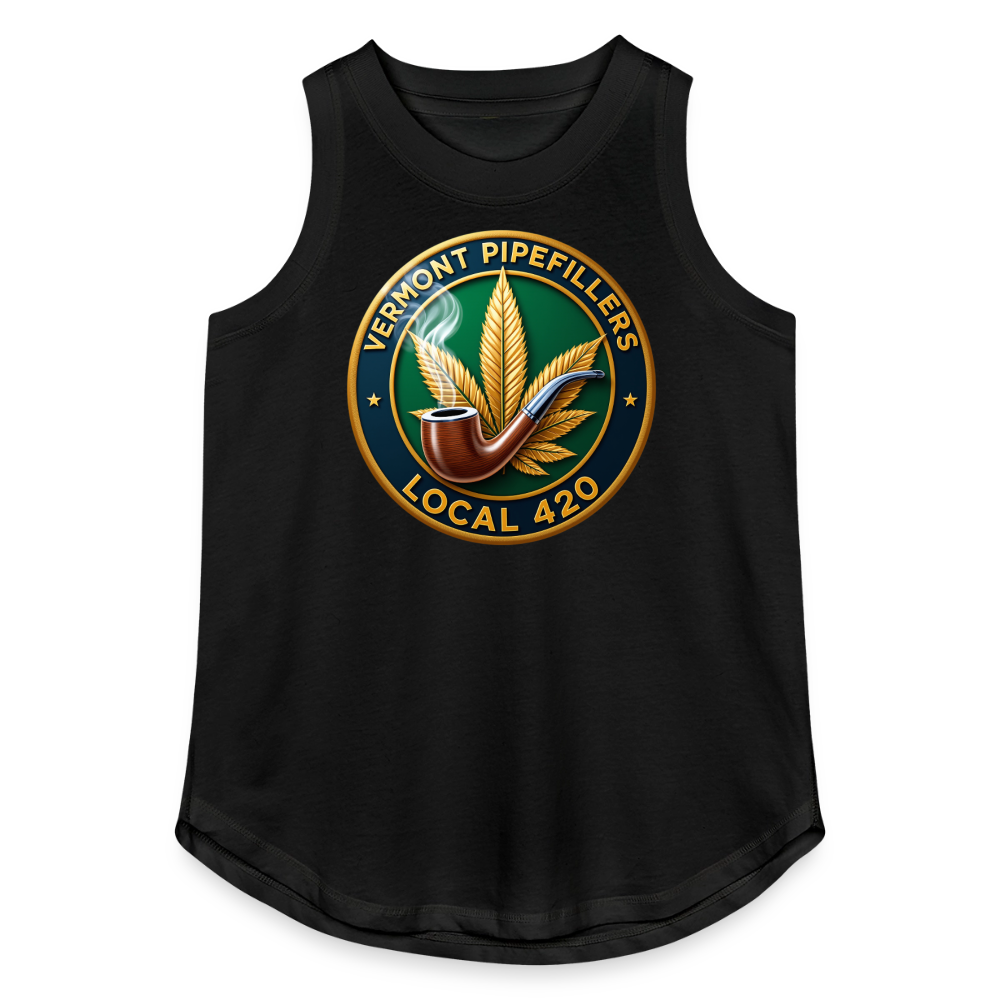 VERMONT PIPEFILLERS LOCAL 420 Women's Relaxed Tank Top - black
